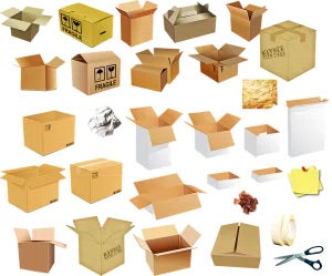 Different types of packaging boxes used by U.Santini in New York City 