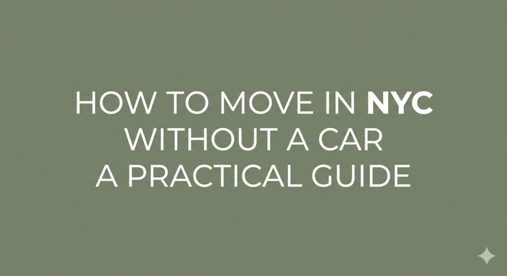 How to Move in NYC Without a Car