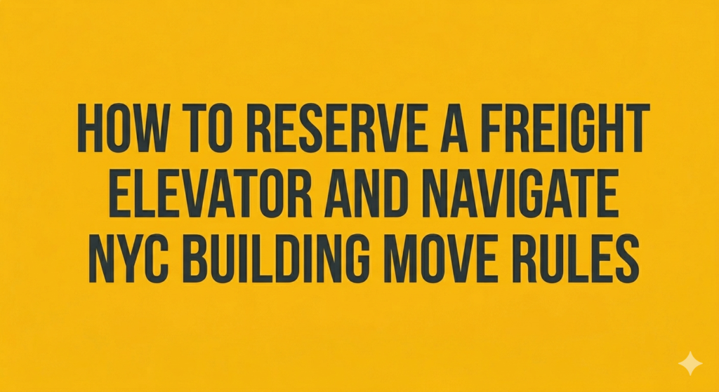 How to Reserve a Freight Elevator and Navigate NYC Building Move Rules