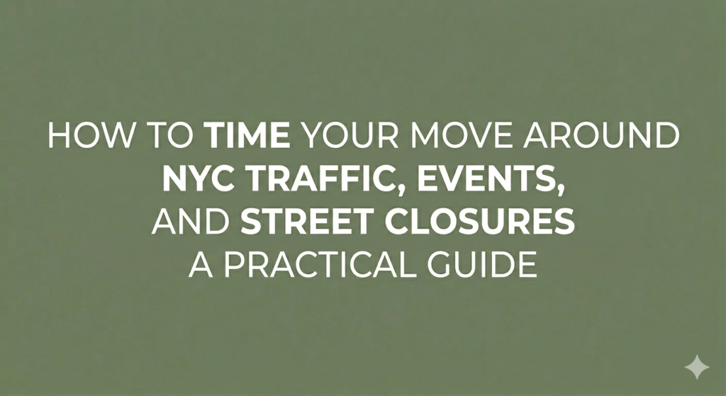 How to Time Your Move Around NYC Traffic, Events, and Street Closures