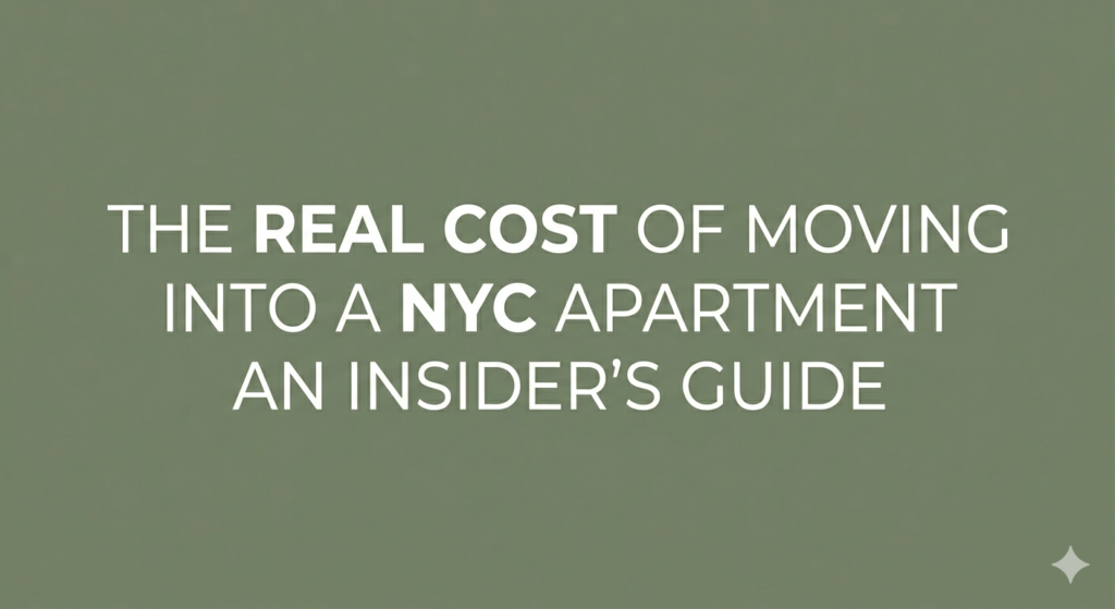 The Real Cost of Moving Into a NYC Apartment: Broker Fees, Deposits, and Move-In Fees Beyond the Truck